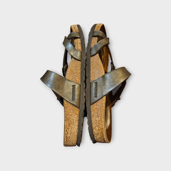 Birkenstock Mayari Golden Brown Bronze Vegan Leather Sandals Size 39 - Picture 5 of 7